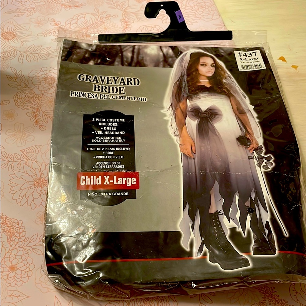 Child X-Large Graveyard Bride Costume